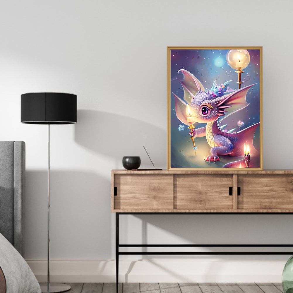 Cartoon Pterosaur - Full Round Drill Diamond Painting 30*40CM