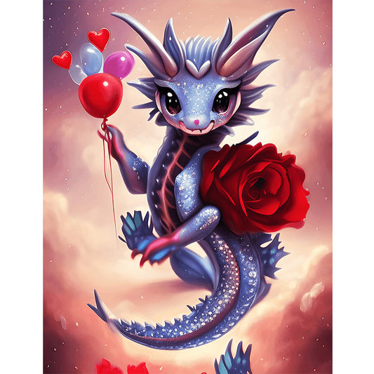 Cartoon Pterosaur - Full Round Drill Diamond Painting 30*40CM