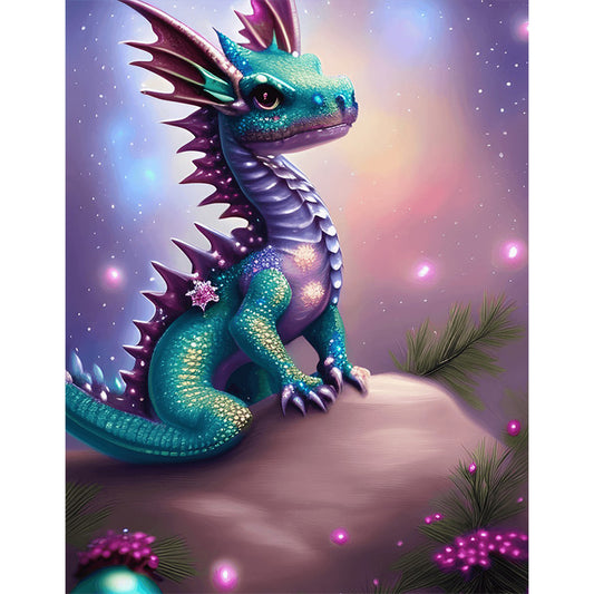 Cartoon Pterosaur - Full Round Drill Diamond Painting 30*40CM