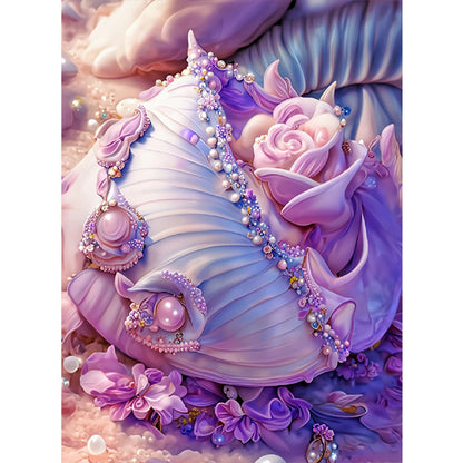 Purple Shell - Full Round Drill Diamond Painting 30*40CM