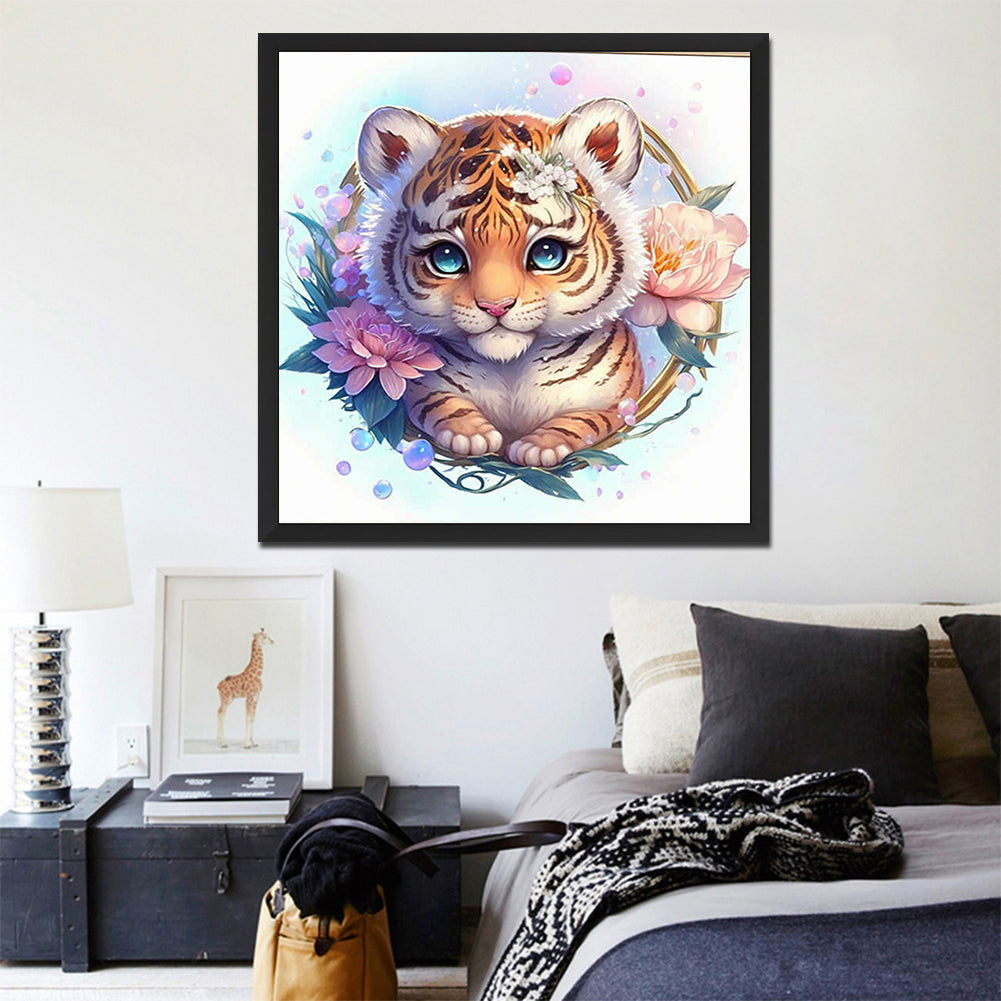 Tiger - Full Round Drill Diamond Painting 30*30CM