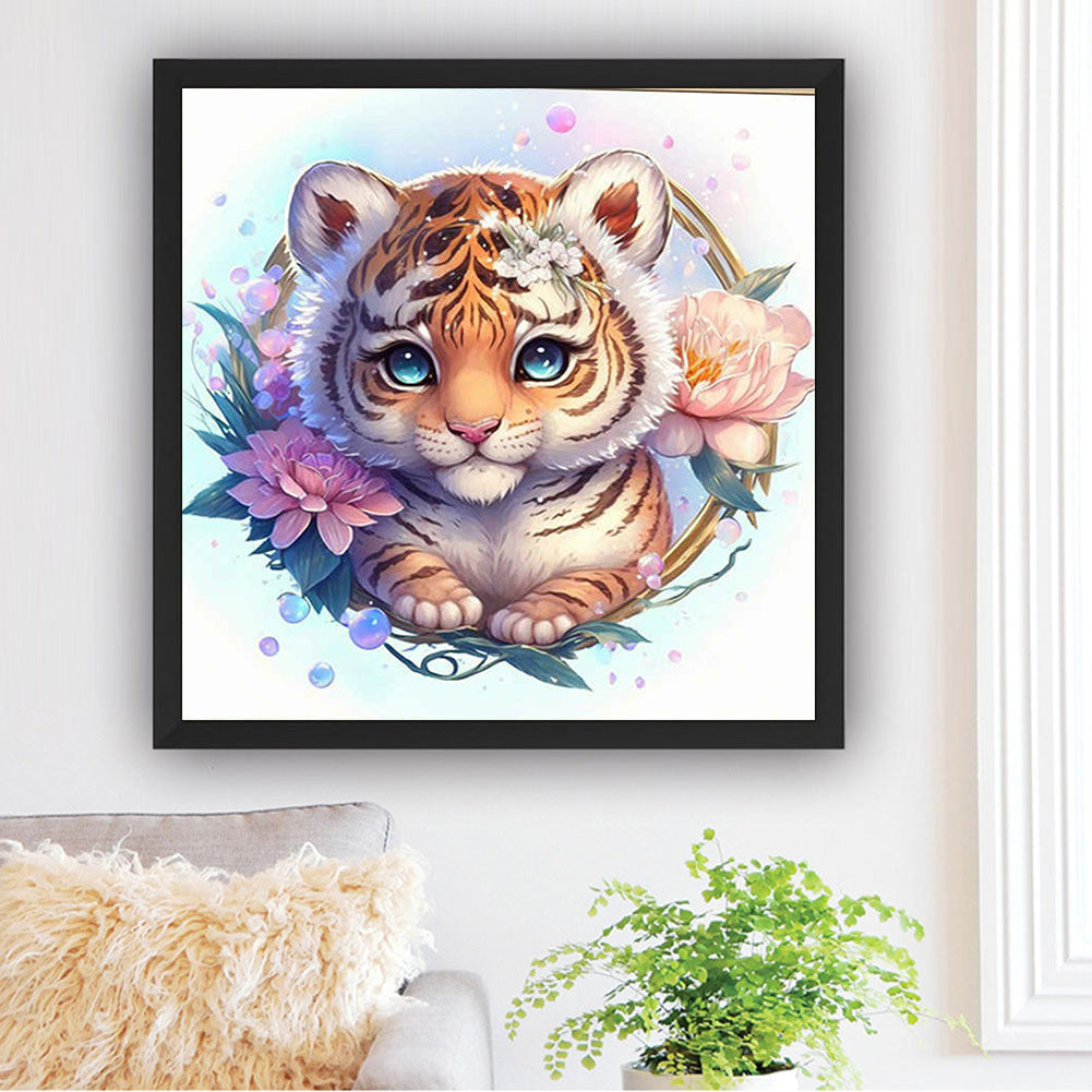 Tiger - Full Round Drill Diamond Painting 30*30CM