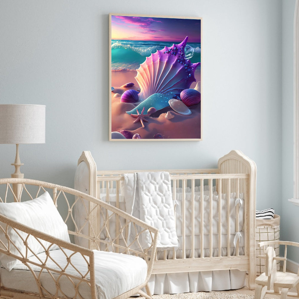 Beach Sea Shells - Full Round Drill Diamond Painting 40*50CM