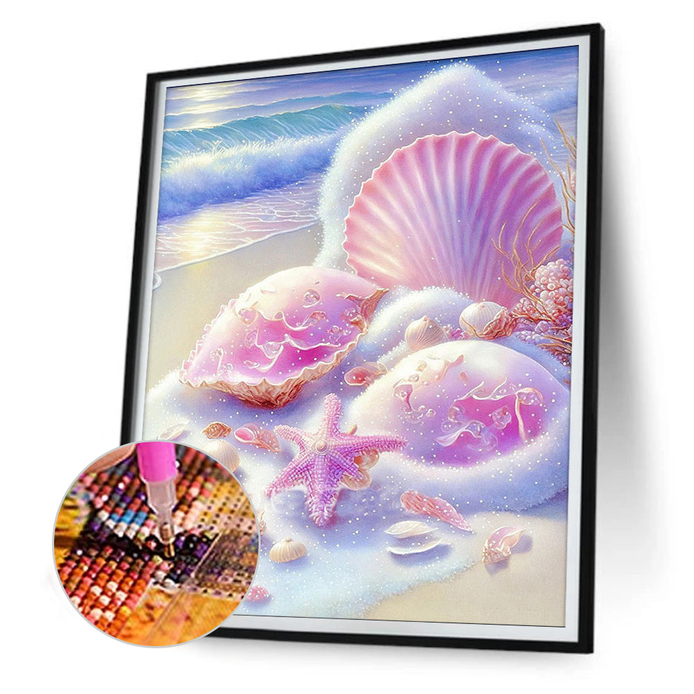 Beach Sea Shells - Full Round Drill Diamond Painting 40*50CM