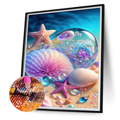 Beach Sea Shells - Full Round Drill Diamond Painting 40*50CM