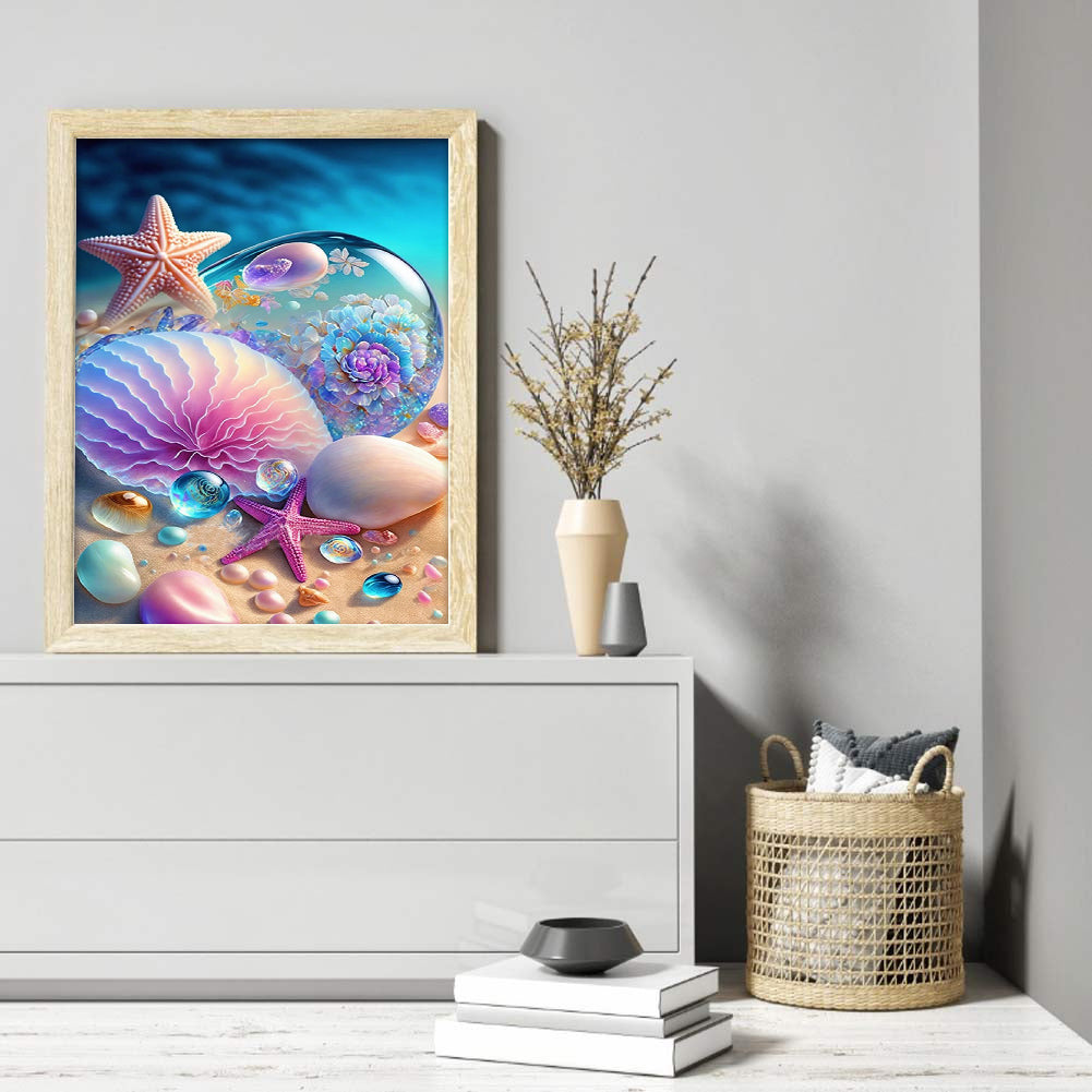 Beach Sea Shells - Full Round Drill Diamond Painting 40*50CM
