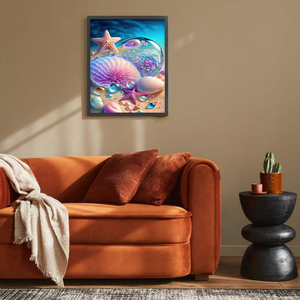 Beach Sea Shells - Full Round Drill Diamond Painting 40*50CM