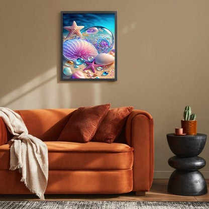 Beach Sea Shells - Full Round Drill Diamond Painting 40*50CM