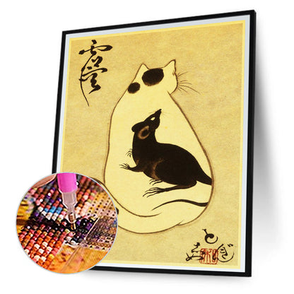 Samurai Cat - Full Round Drill Diamond Painting 40*50CM