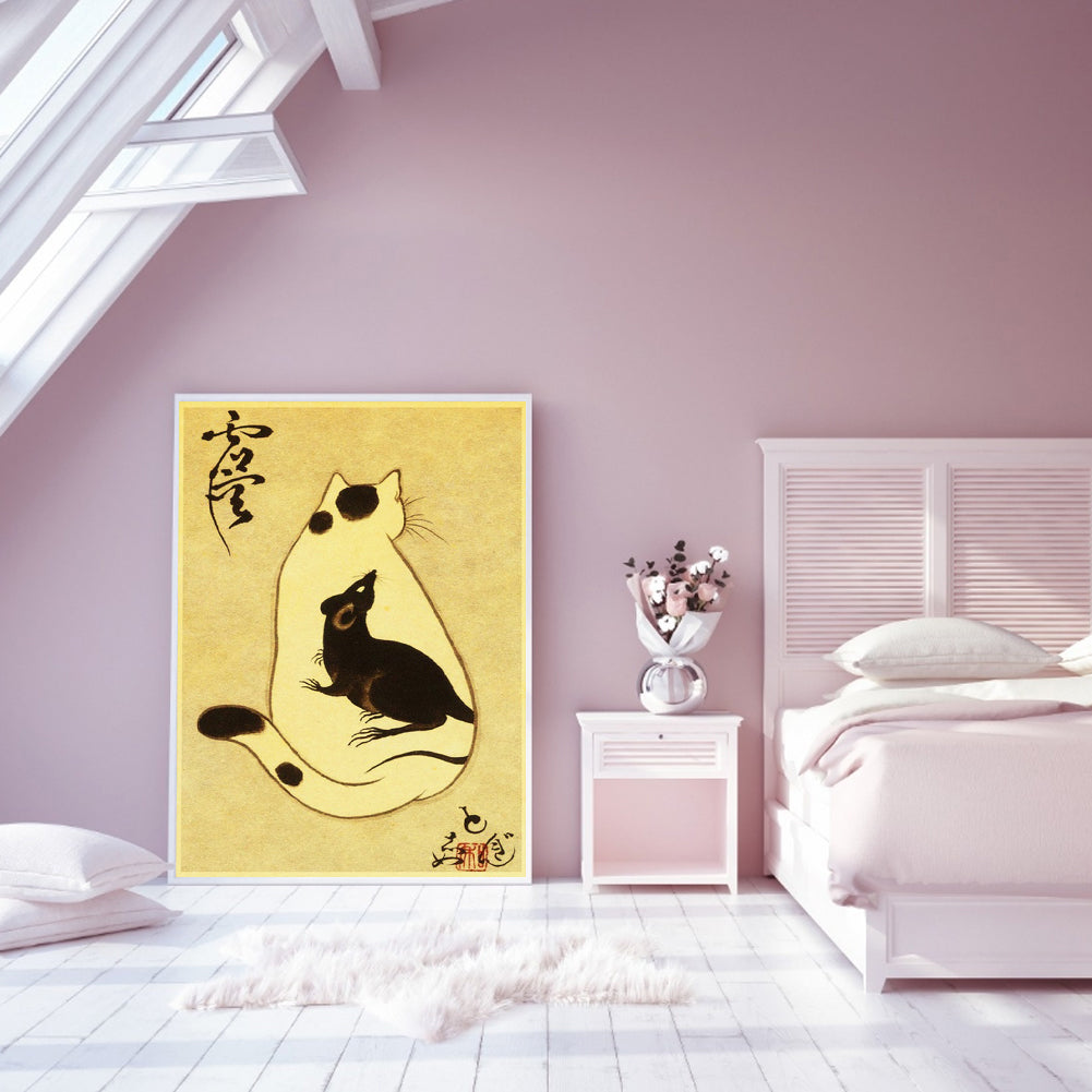 Samurai Cat - Full Round Drill Diamond Painting 40*50CM