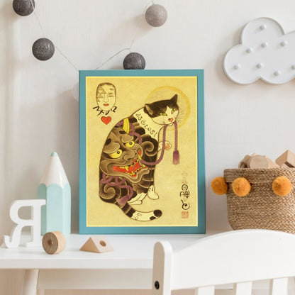 Samurai Cat - Full Round Drill Diamond Painting 40*50CM