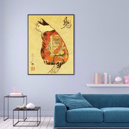 Samurai Cat - Full Round Drill Diamond Painting 40*50CM