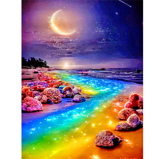 Rainbow Beach - Full Round Drill Diamond Painting 30*40CM