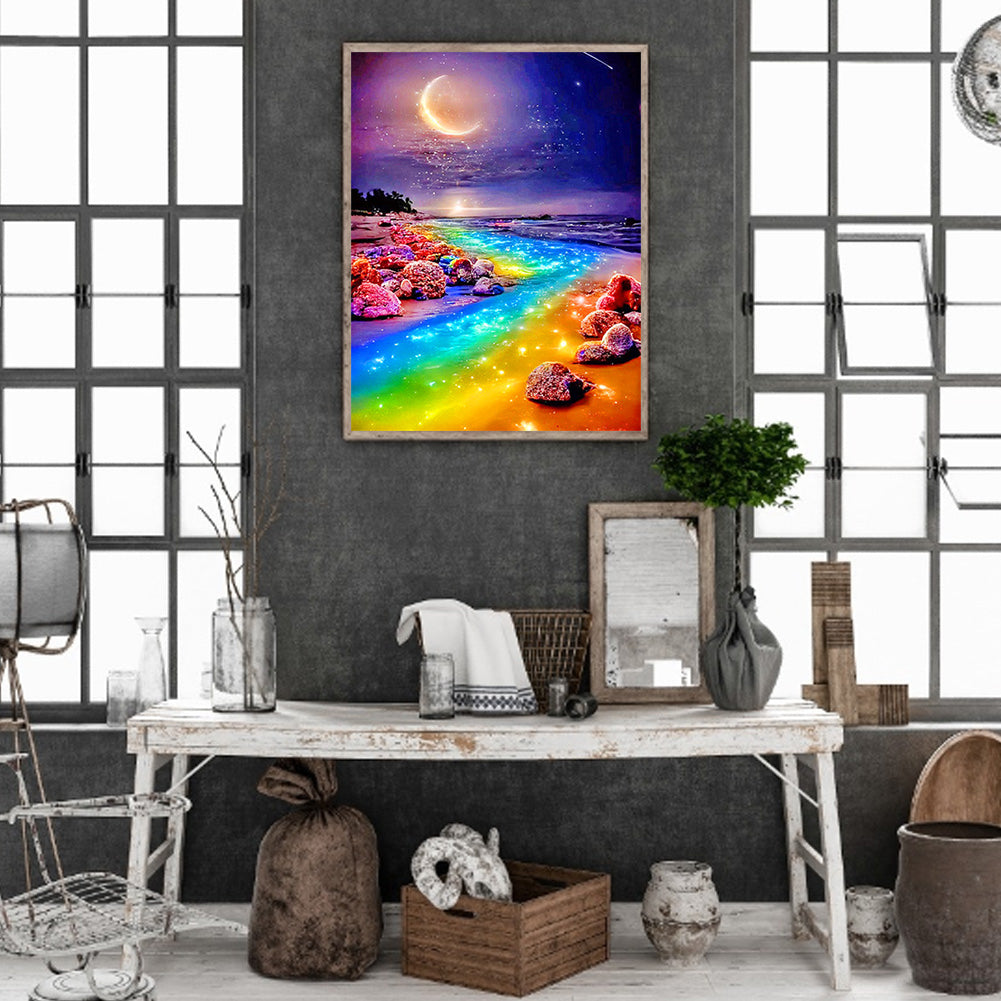Rainbow Beach - Full Round Drill Diamond Painting 30*40CM