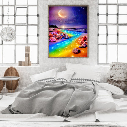Rainbow Beach - Full Round Drill Diamond Painting 30*40CM