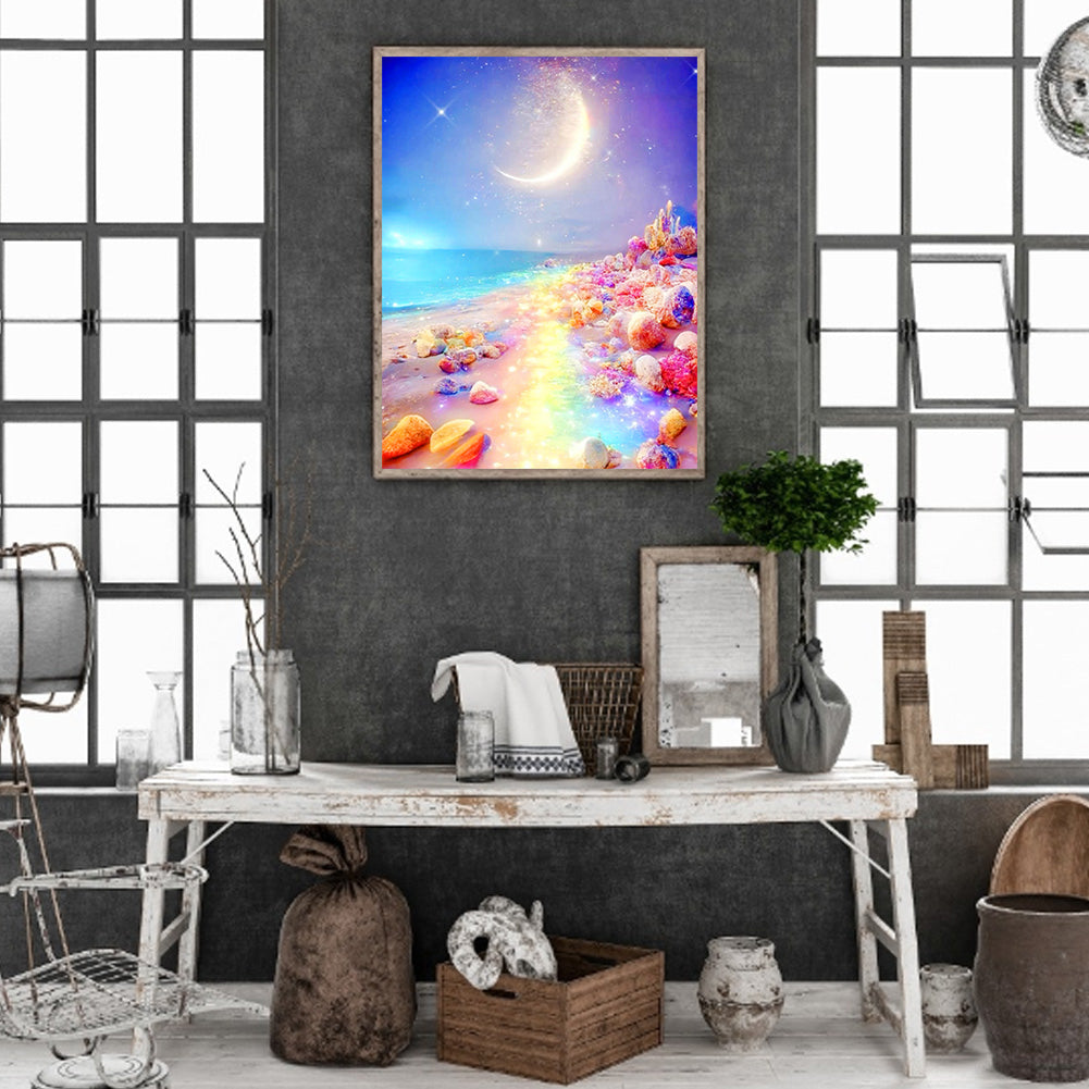 Rainbow Beach - Full Round Drill Diamond Painting 30*40CM