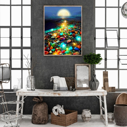Rainbow Beach - Full Round Drill Diamond Painting 30*40CM
