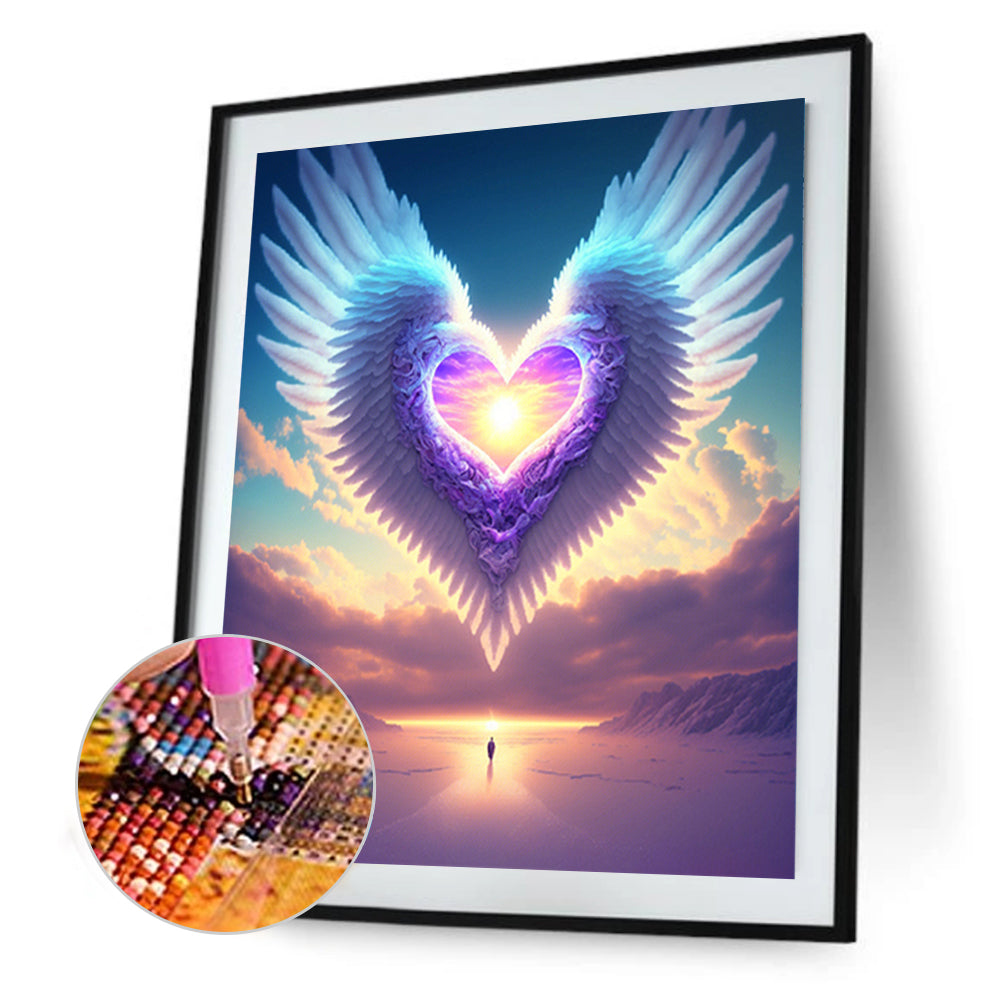 Angel Wings Halo - Full Round Drill Diamond Painting 30*40CM