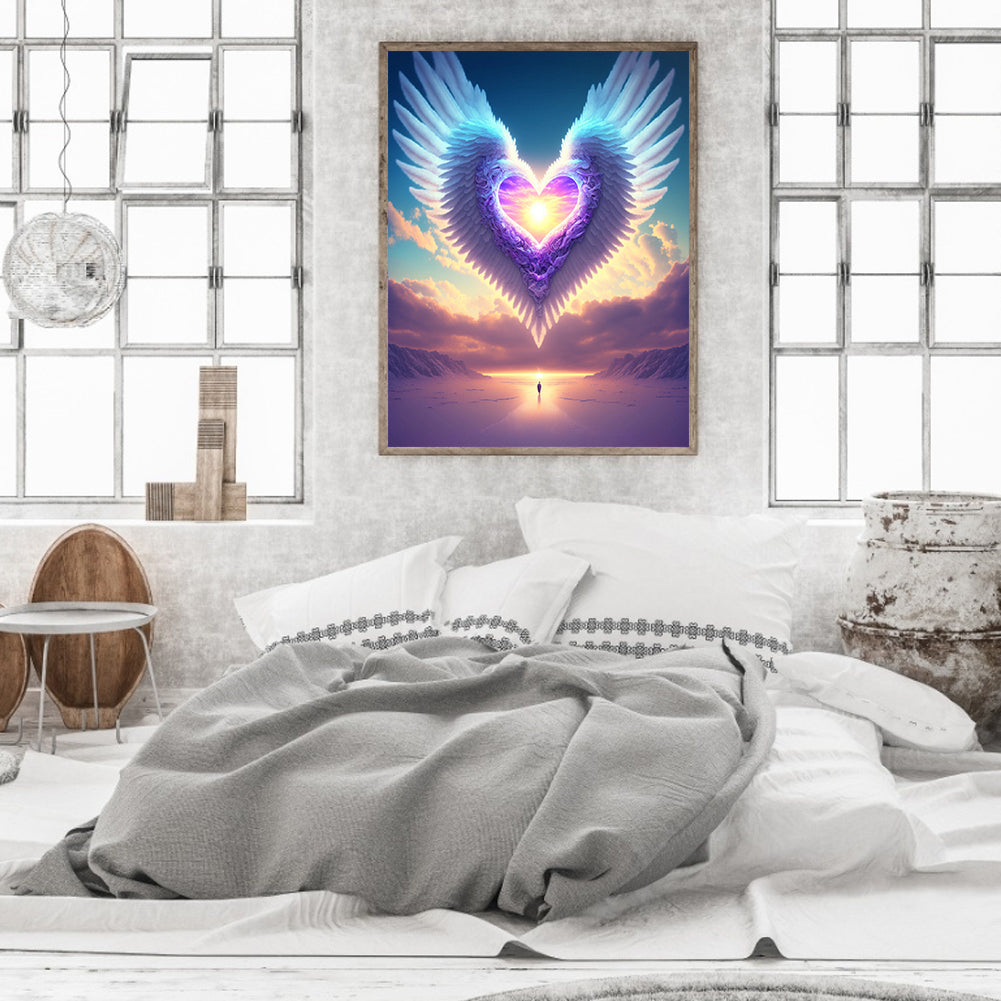 Angel Wings Halo - Full Round Drill Diamond Painting 30*40CM