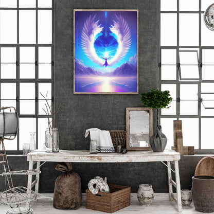 Angel Wings Halo - Full Round Drill Diamond Painting 30*40CM