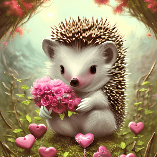 Hedgehog - Full Round Drill Diamond Painting 30*30CM