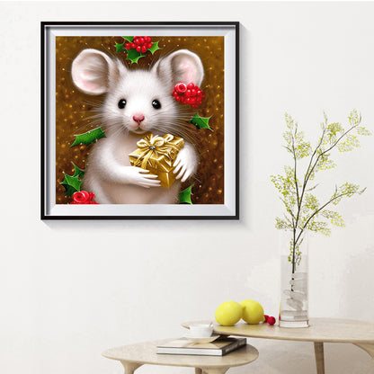 White Mouse - Full Round Drill Diamond Painting 30*30CM