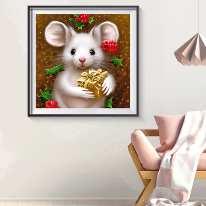 White Mouse - Full Round Drill Diamond Painting 30*30CM