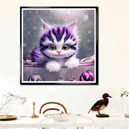 Purple Cheshire Cat - Full Round Drill Diamond Painting 30*30CM