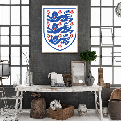 England Football - Full Round Drill Diamond Painting 30*40CM