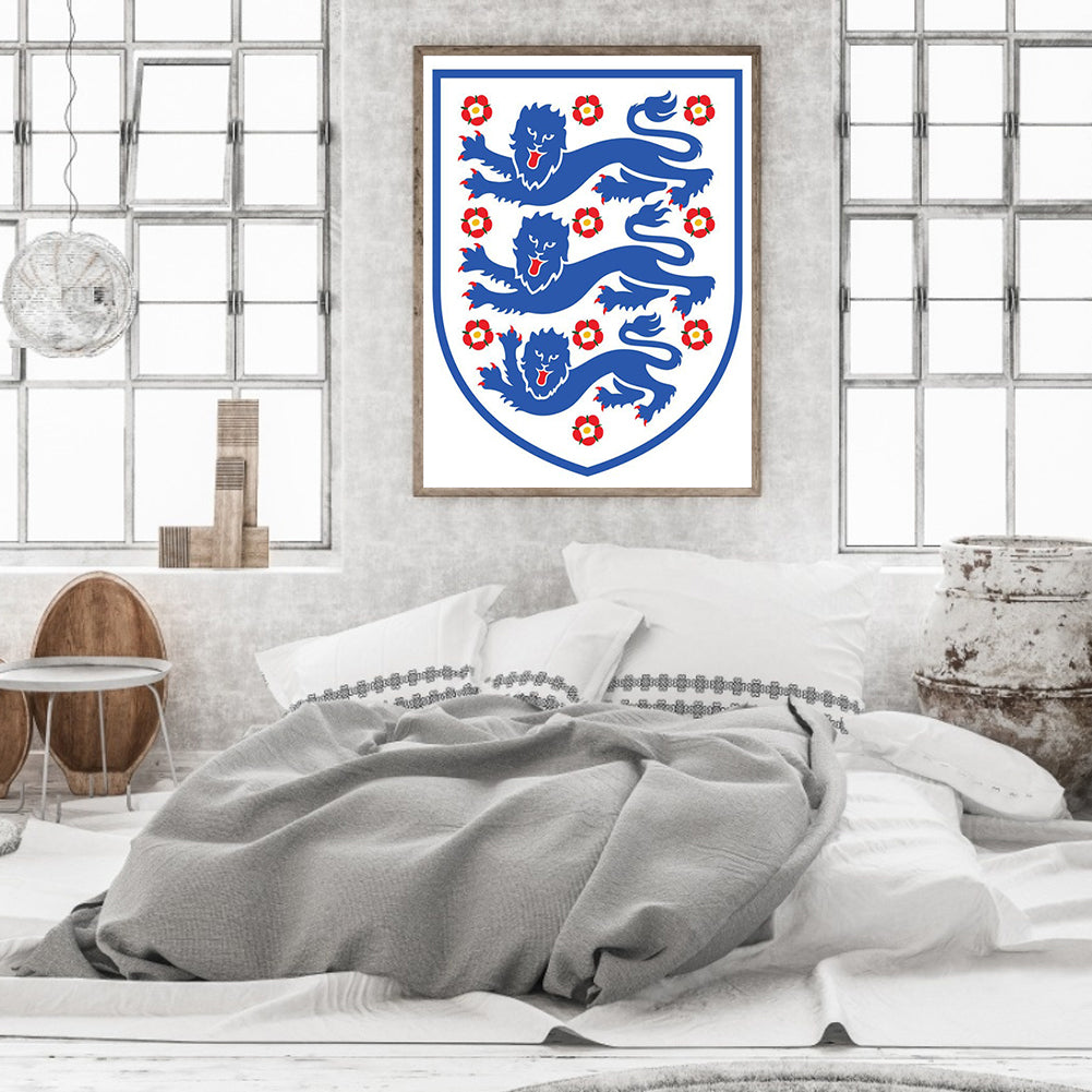 England Football - Full Round Drill Diamond Painting 30*40CM