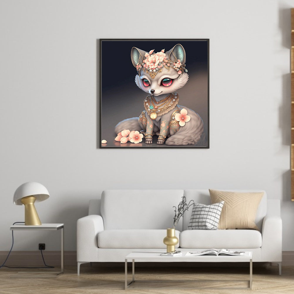 Little Fox - Full Round Drill Diamond Painting 30*30CM