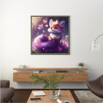 Little Fox - Full Round Drill Diamond Painting 30*30CM