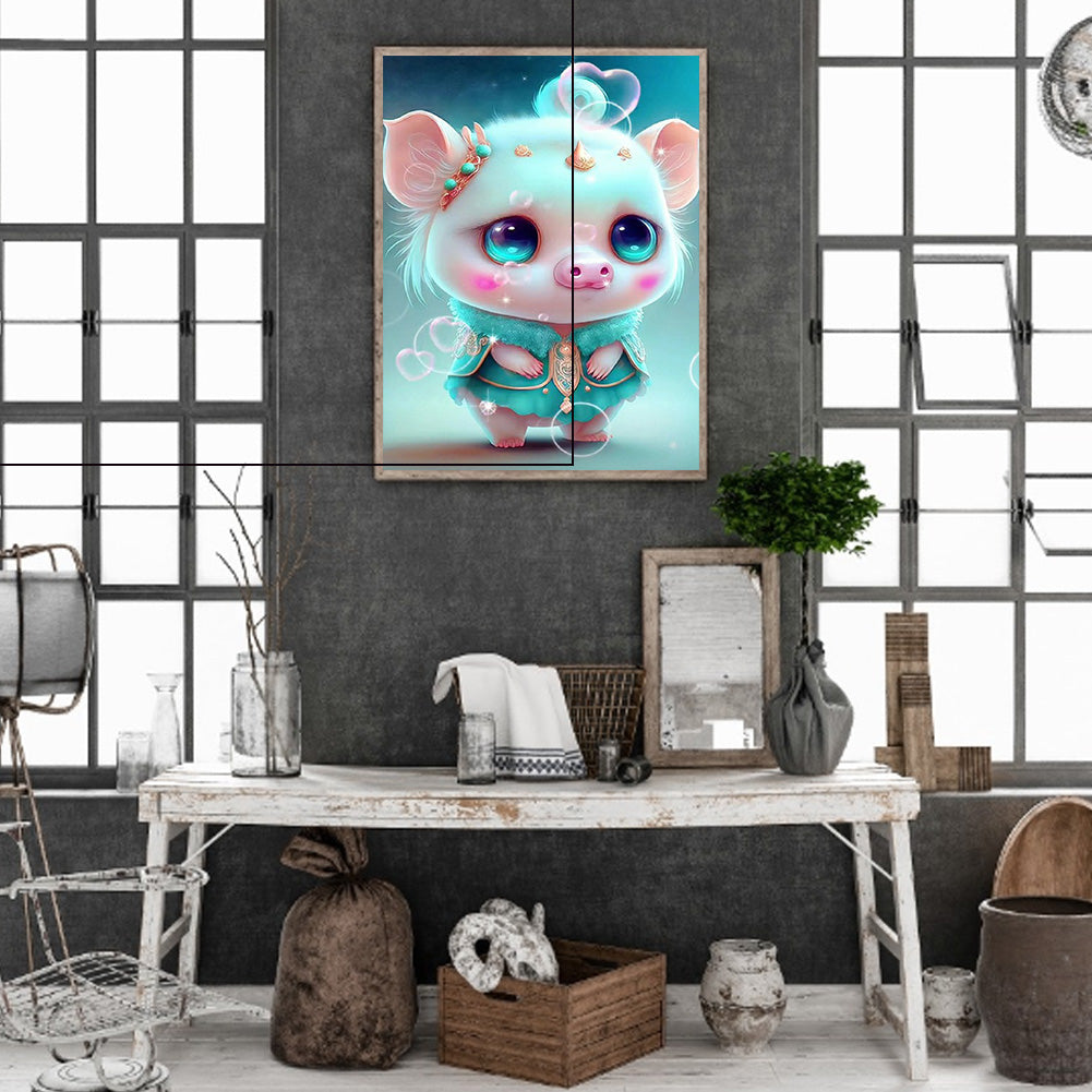 12 Zodiac Pigs - Full Round Drill Diamond Painting 30*40CM