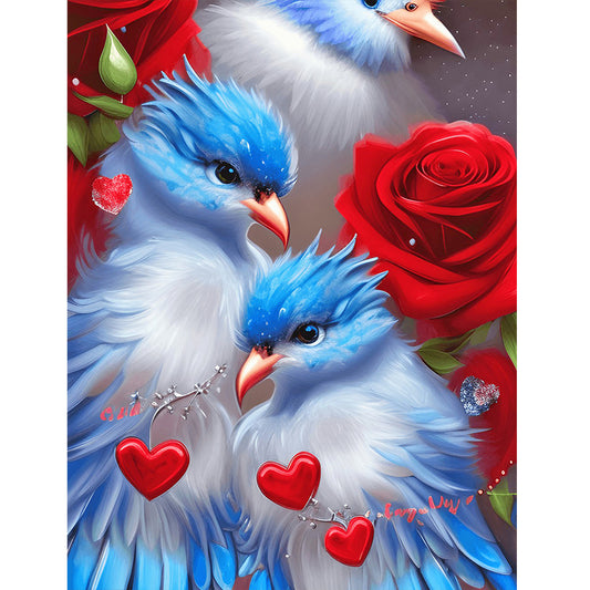 Rose Bluebird - Full Round Drill Diamond Painting 30*40CM