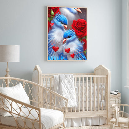 Rose Bluebird - Full Round Drill Diamond Painting 30*40CM