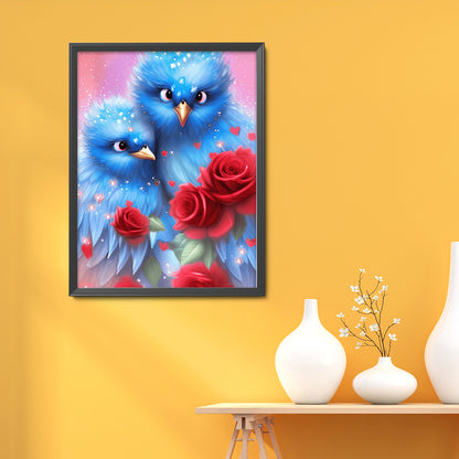 Rose Bluebird - Full Round Drill Diamond Painting 30*40CM