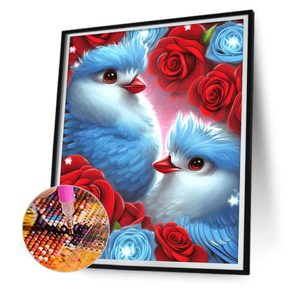 Rose Bluebird - Full Round Drill Diamond Painting 30*40CM