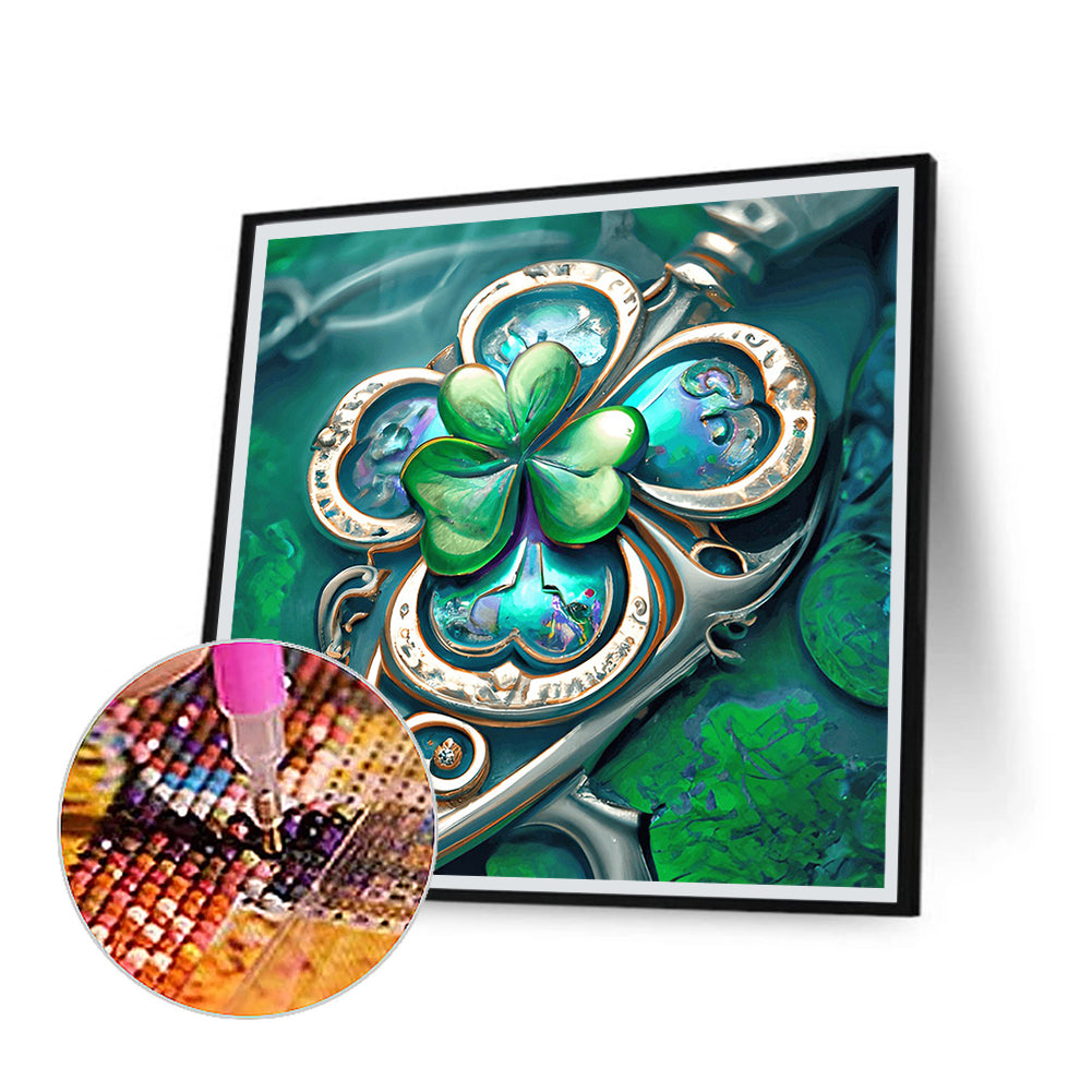 Four Leaf Clover - Full Round Drill Diamond Painting 30*30CM