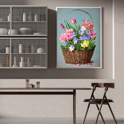 Flower Basket - Full Round Drill Diamond Painting 30*40CM