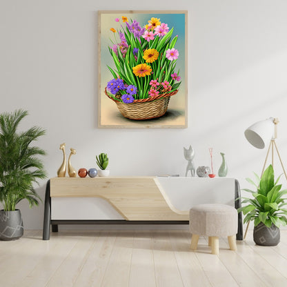 Flower Basket - Full Round Drill Diamond Painting 30*40CM