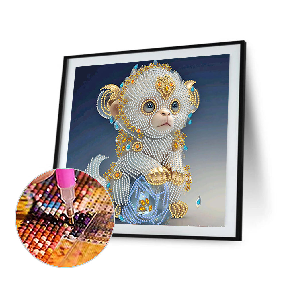 Chinese Zodiac - Monkey - Special Shaped Drill Diamond Painting 30*30CM