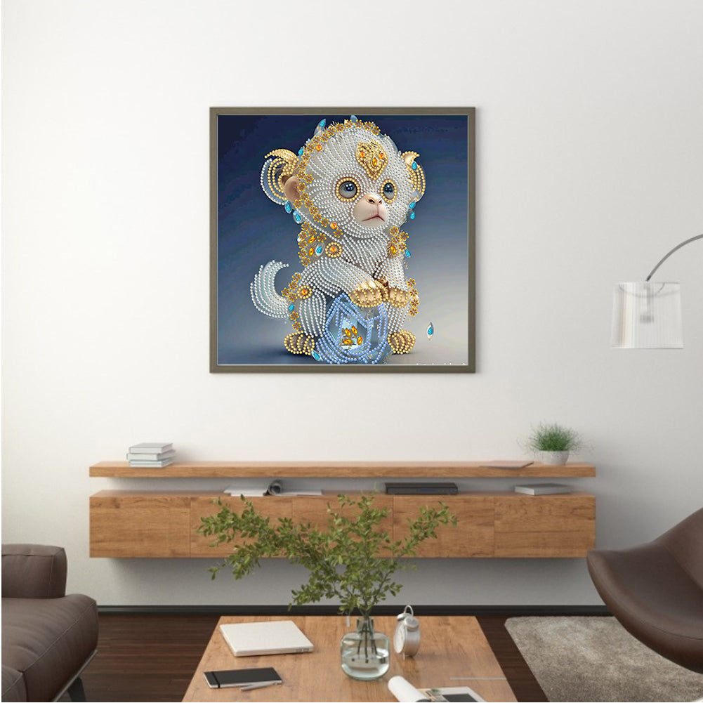 Chinese Zodiac - Monkey - Special Shaped Drill Diamond Painting 30*30CM