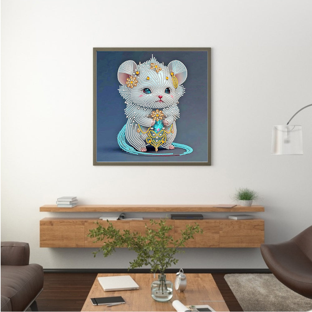 Chinese Zodiac - Rat - Special Shaped Drill Diamond Painting 30*30CM