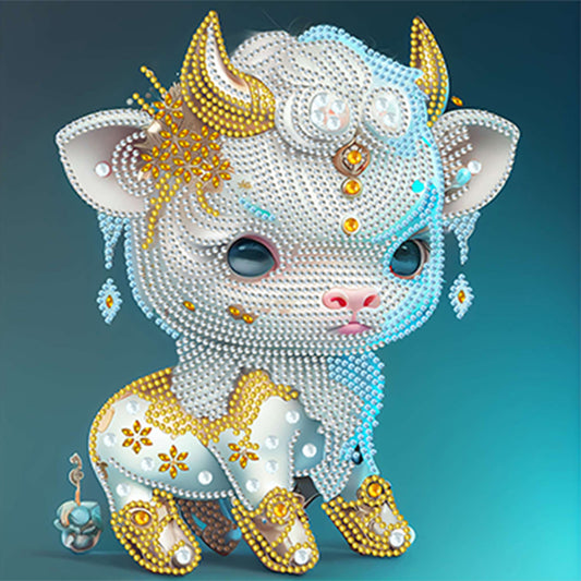 Chinese Zodiac - Ox - Special Shaped Drill Diamond Painting 30*30CM