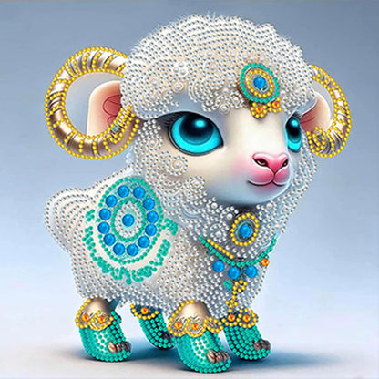 Chinese Zodiac - Sheep - Special Shaped Drill Diamond Painting 30*30CM