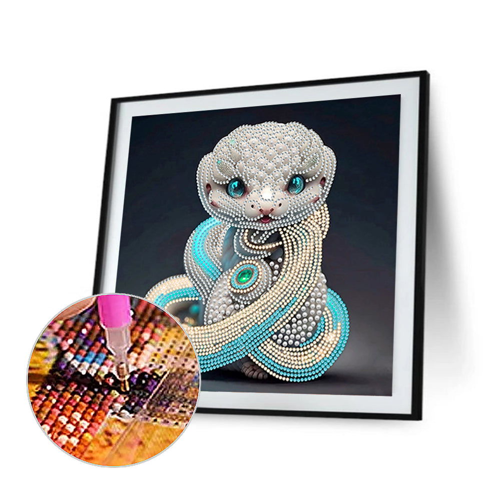 Chinese Zodiac - Snake - Special Shaped Drill Diamond Painting 30*30CM