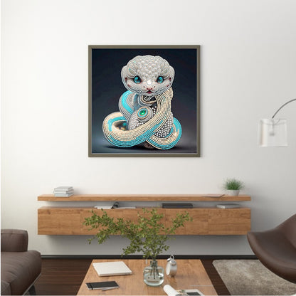 Chinese Zodiac - Snake - Special Shaped Drill Diamond Painting 30*30CM