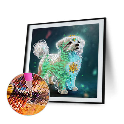 Chinese Zodiac - Dog - Special Shaped Drill Diamond Painting 30*30CM