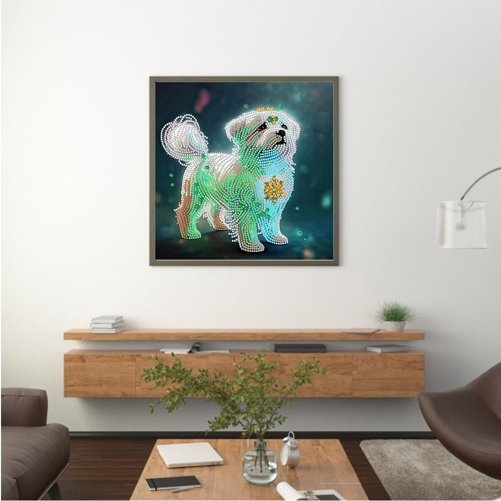 Chinese Zodiac - Dog - Special Shaped Drill Diamond Painting 30*30CM