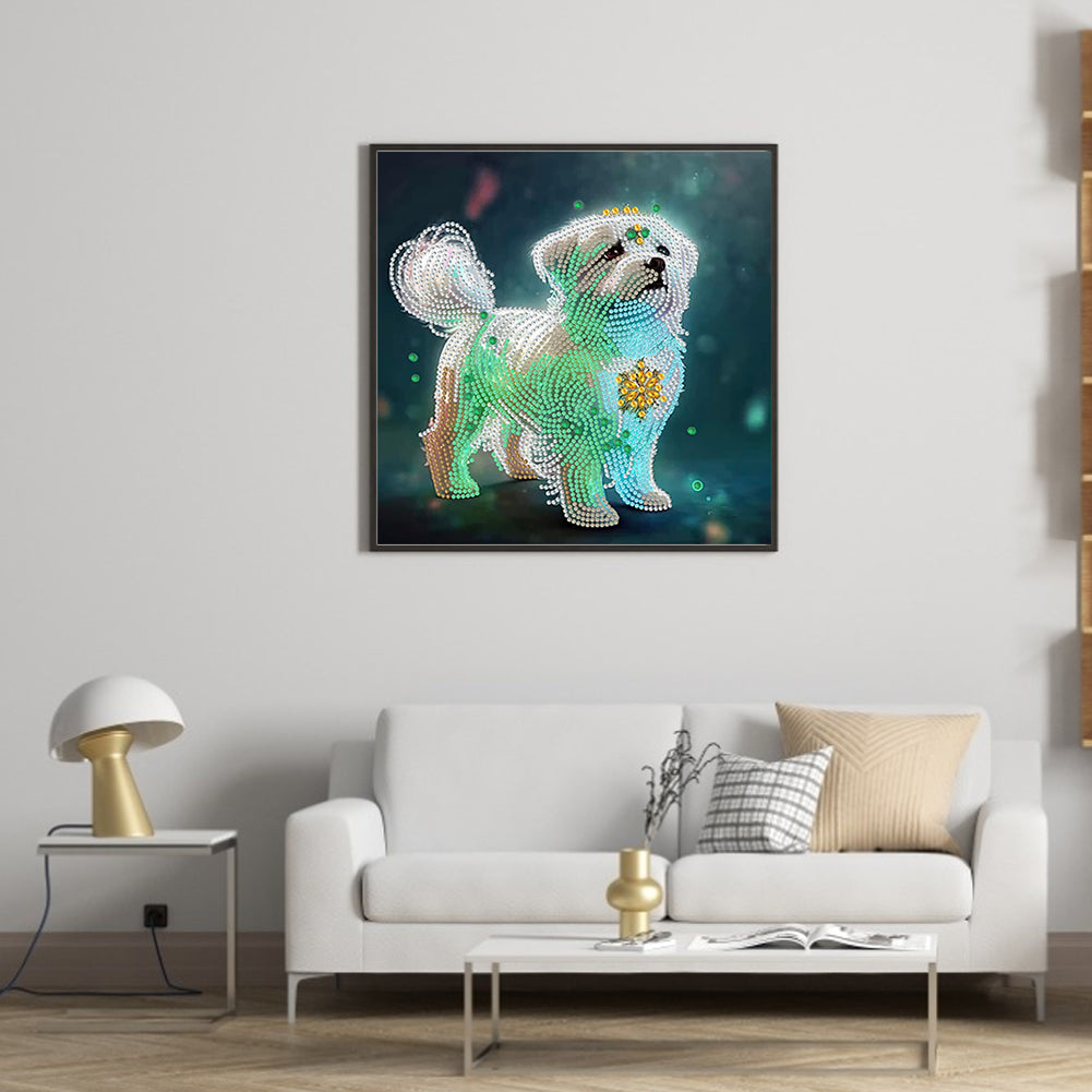 Chinese Zodiac - Dog - Special Shaped Drill Diamond Painting 30*30CM